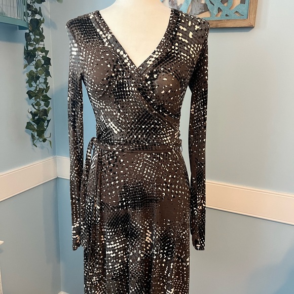 CAbi Black Multi Color Long Sleeve Sheath Dress - Picture 1 of 6